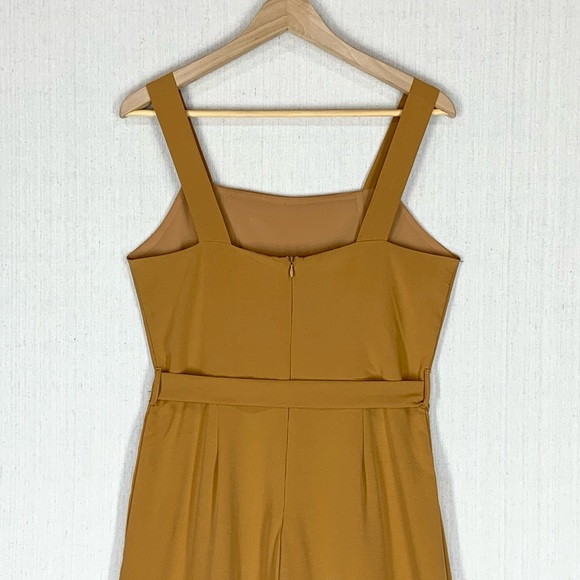 Everly~Women’s Sleeveless Jumpsuit~Cropped‎ Wide Leg~Golden Yellow~Sz S - Picture 7 of 11